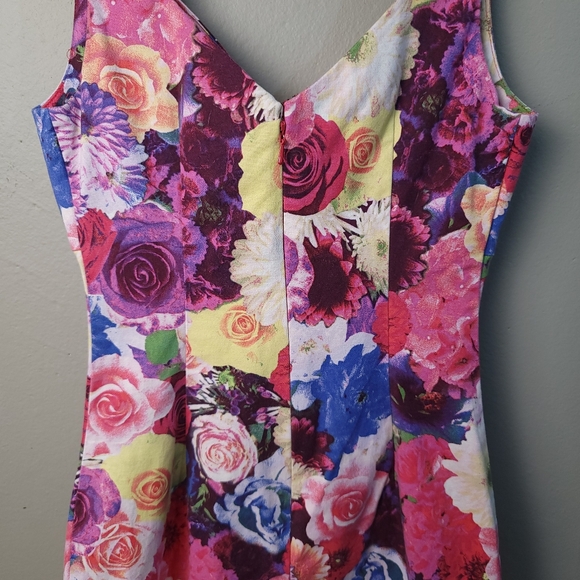 GUESS EUC Vibrant Multicolor "Ava April Showers" Bodycon Cotton Dress - Size 2 - Picture 10 of 12